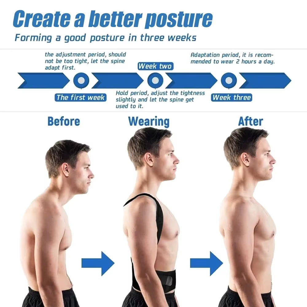 Magnetic Therapy Posture Corrector Posture Corset Shoulder Support Belt Men and Women Braces and Support Belt Shoulder Posture