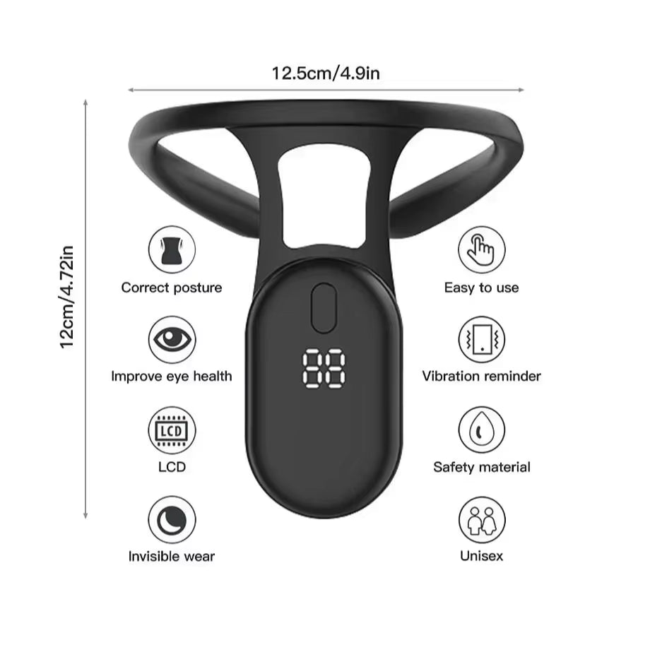 Smart Posture Corrector Miicro Vibration Posture Training Reminder Sensor Back Posture Neck Hump Corrector for Adult Kids
