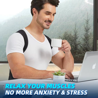 Back Brace Posture Corrector for Women and Men, Shoulder Straightener, Adjustable Full Back Support for Upper and Lower Back