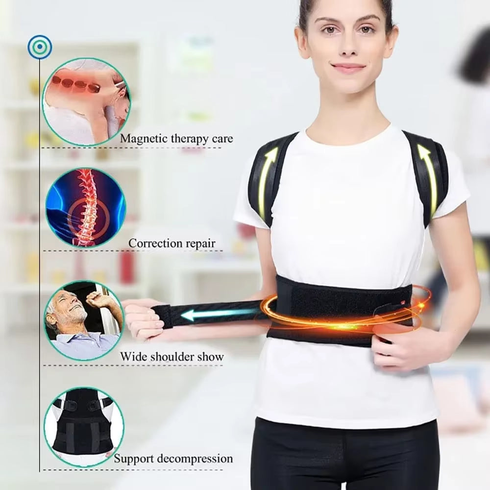 Magnetic Therapy Posture Corrector Posture Corset Shoulder Support Belt Men and Women Braces and Support Belt Shoulder Posture