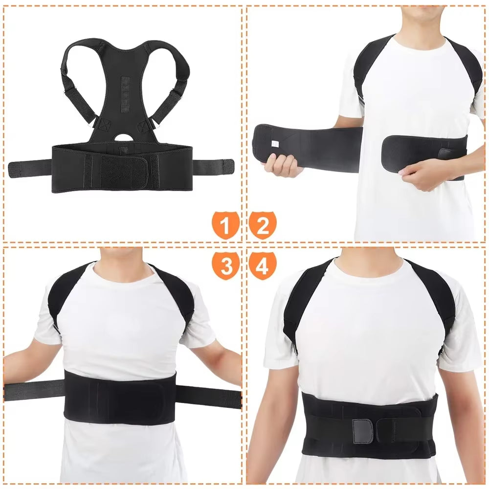 Magnetic Therapy Posture Corrector Posture Corset Shoulder Support Belt Men and Women Braces and Support Belt Shoulder Posture