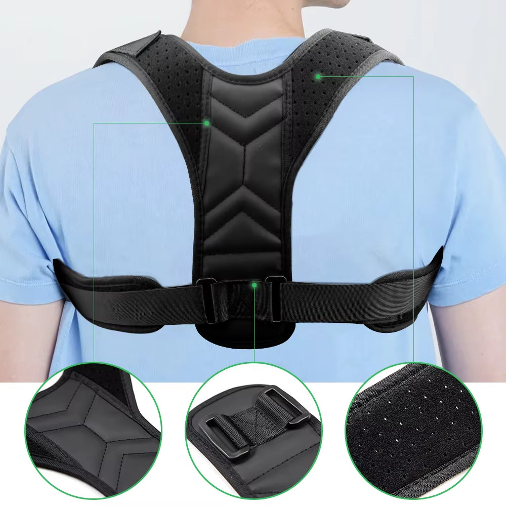 1Pcs Back Posture Corrector Neck Brace Training Equipment Home Office Man Woman Postura Shoulder Support Correction Belt