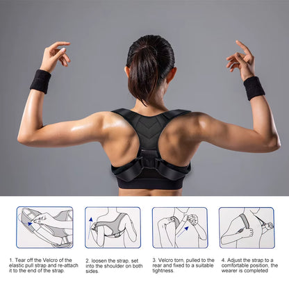1Pcs Back Posture Corrector Neck Brace Training Equipment Home Office Man Woman Postura Shoulder Support Correction Belt